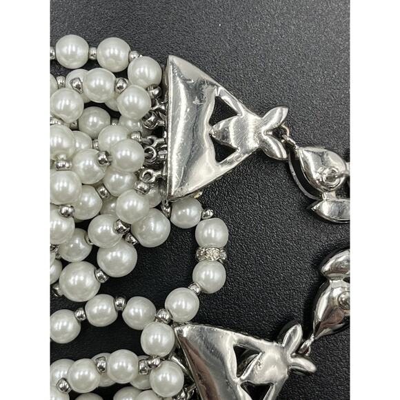 Jenny Packham Designer Wedding Dare To Shine Crystal White Pearl Dangle Earring - Picture 8 of 12